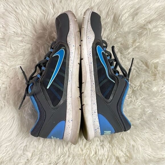 Nike Women Flex Trainer 4 643083 005 Cross Running Shoe Sneaker Gray Blue Size 8 - Picture 7 of 10